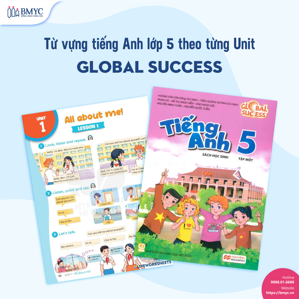 Từ vựng tiếng Anh lớp 5 theo từng Unit – Global Success