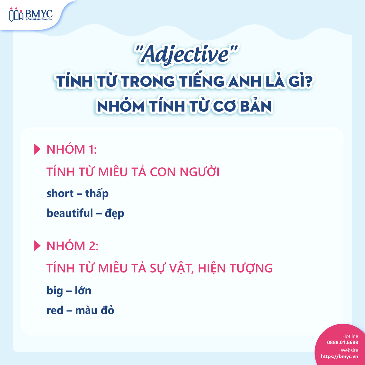 Tính từ trong tiếng Anh là gì? Nhóm tính từ cơ bản 