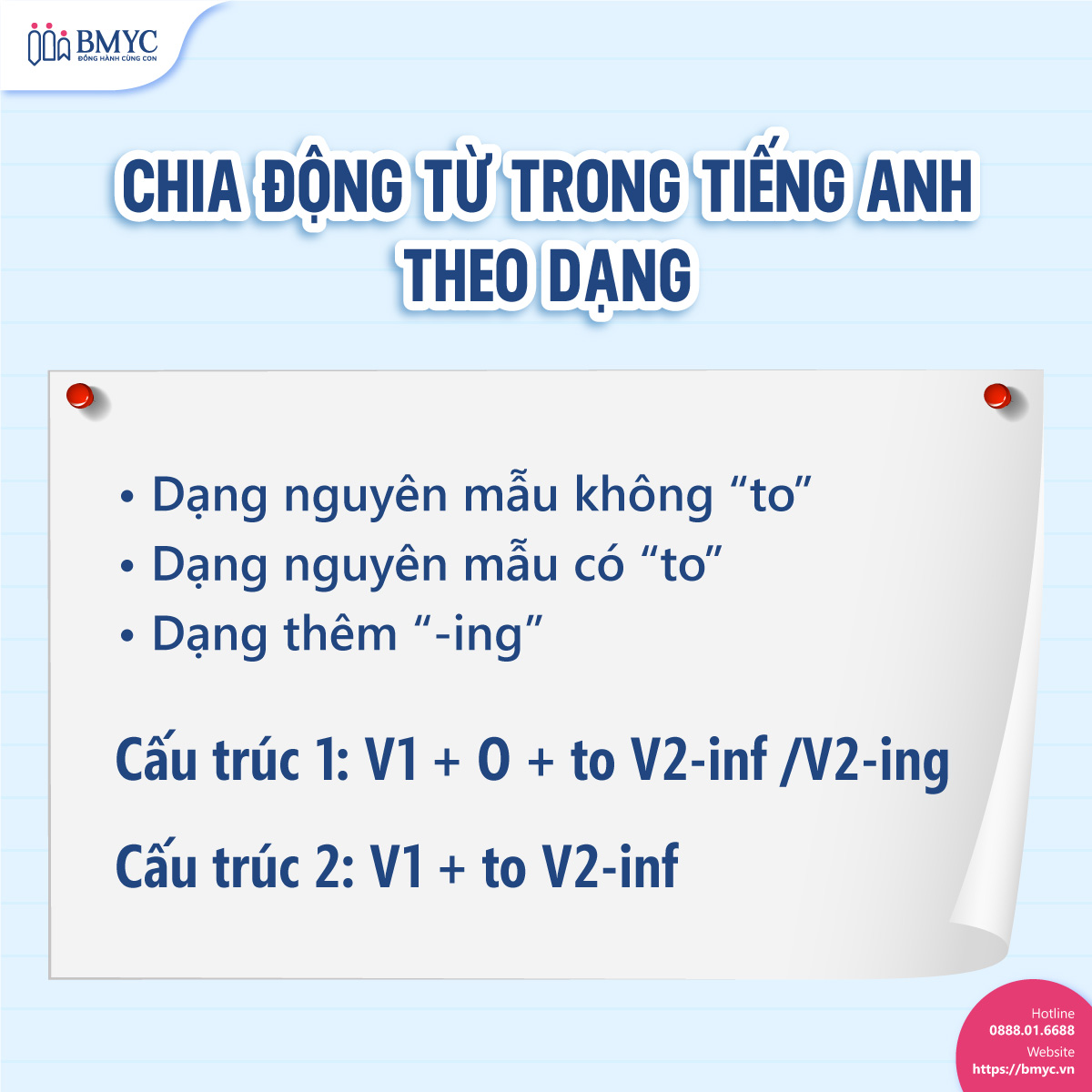 Cách chia động từ trong tiếng Anh theo dạng 
