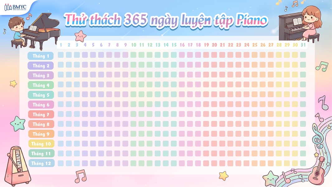 Thử thách 365 ngày luyện tập PIANO