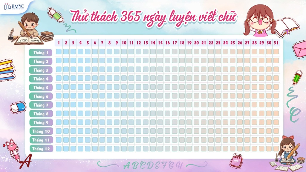365 ngày luyện viết chữ đẹp