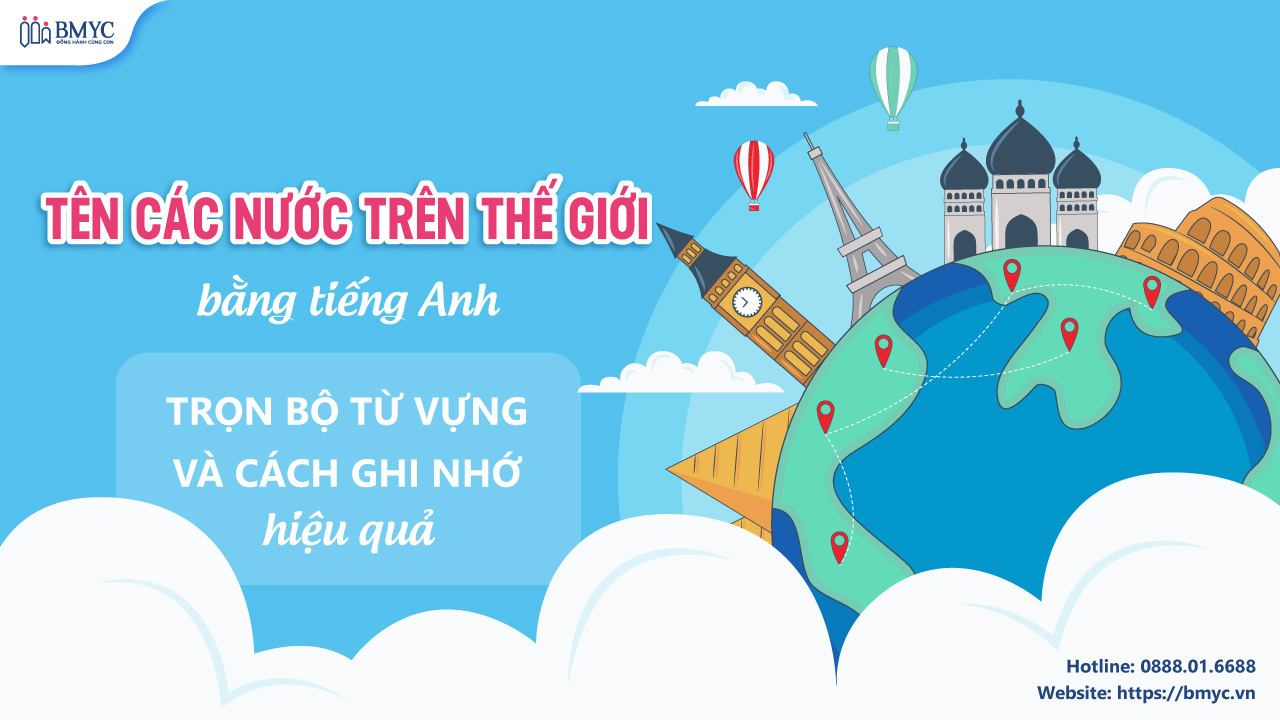 Tên các nước trên thế giới bằng tiếng Anh: Trọn bộ từ vựng và cách ghi nhớ hiệu quả