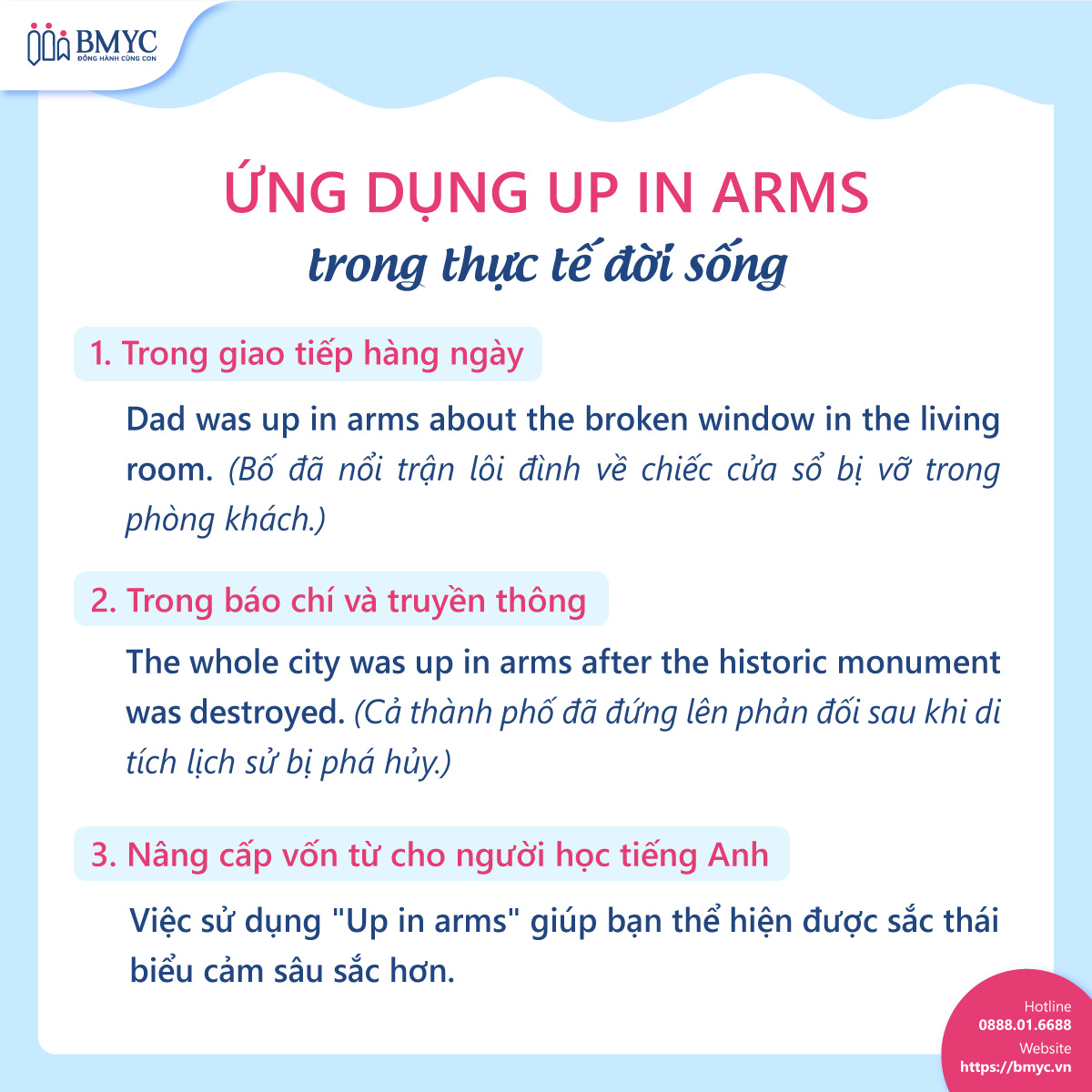 Ứng dụng Up in arms trong thực tế đời sống