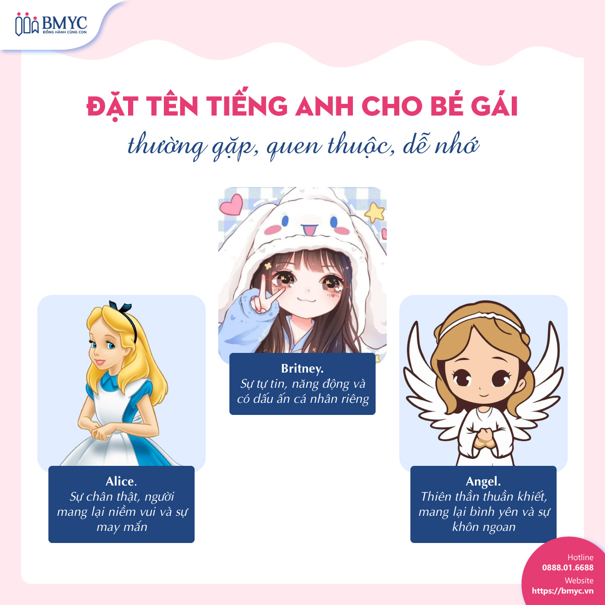 Đặt tên tiếng Anh cho bé gái thường gặp, quen thuộc, dễ nhớ