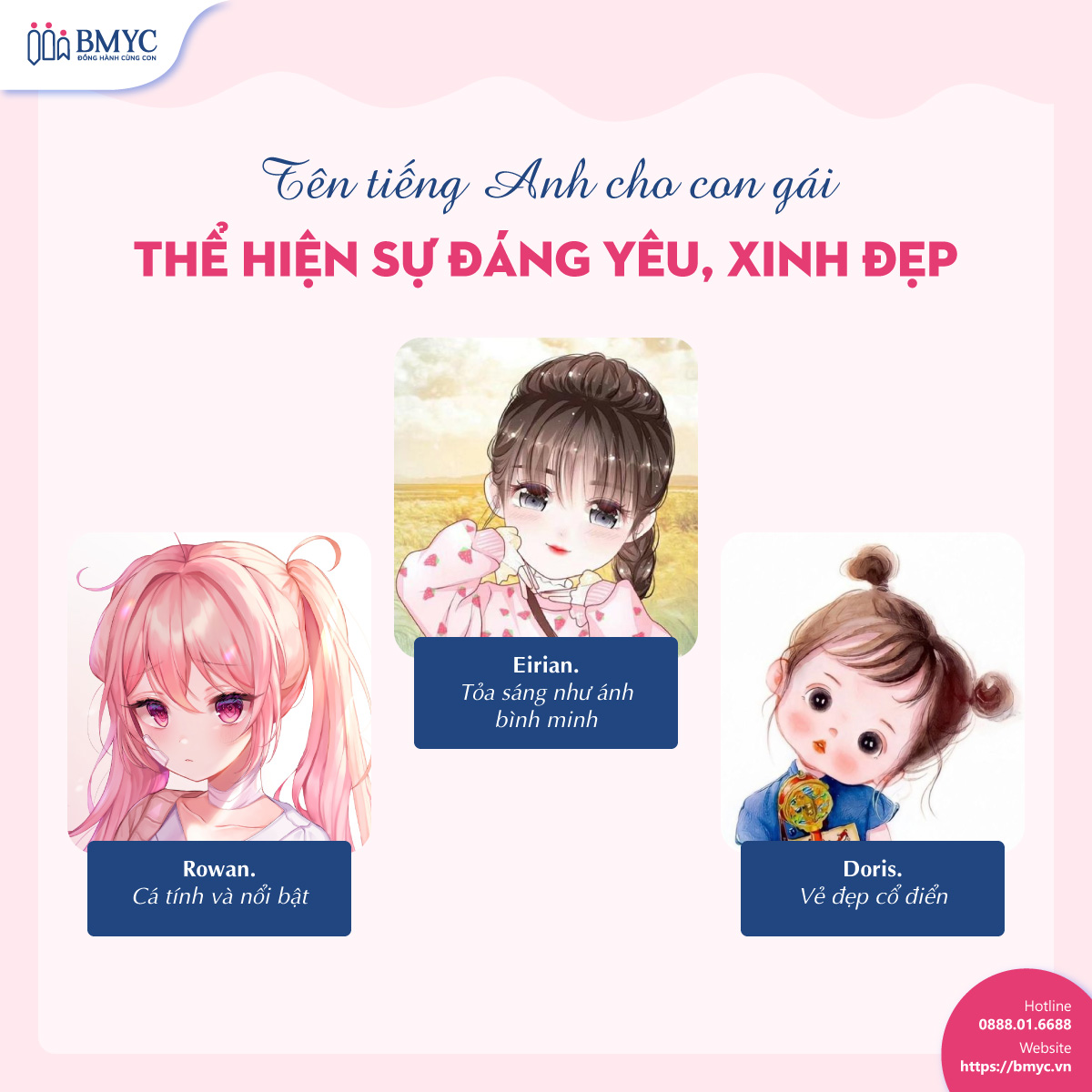 Tên tiếng Anh cho con gái thể hiện sự đáng yêu, xinh đẹp