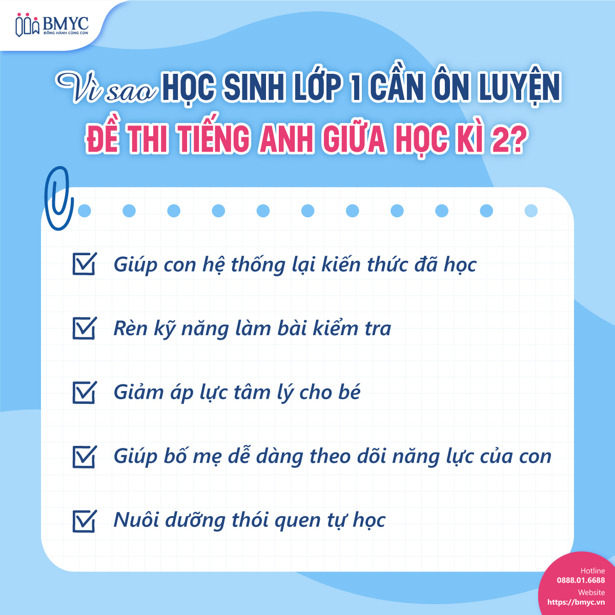 Vì sao học sinh lớp 1 cần ôn luyện đề thi tiếng Anh giữa học kì 2? Vì sao học sinh lớp 1 cần ôn luyện đề thi tiếng Anh giữa học kì 2?