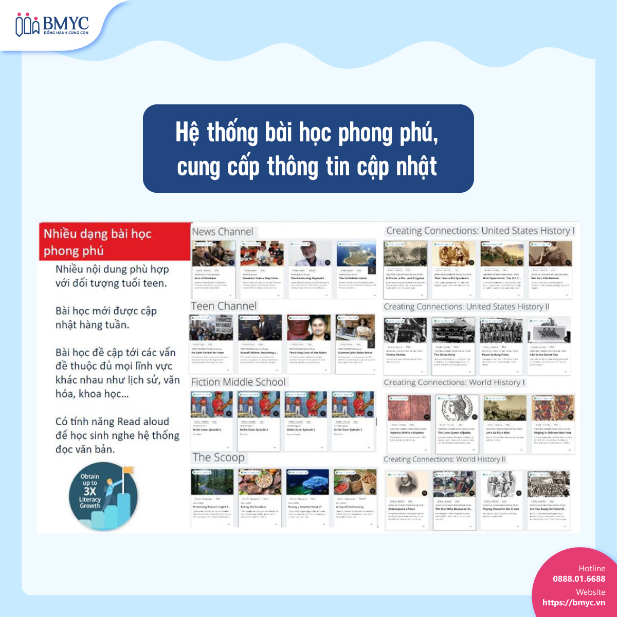 Hệ thống bài học phong phú, cung cấp thông tin cập nhật, giúp tích lũy kiến thức nền vững chắc Hệ thống bài học phong phú, cung cấp thông tin cập nhật, giúp tích lũy kiến thức nền vững chắc