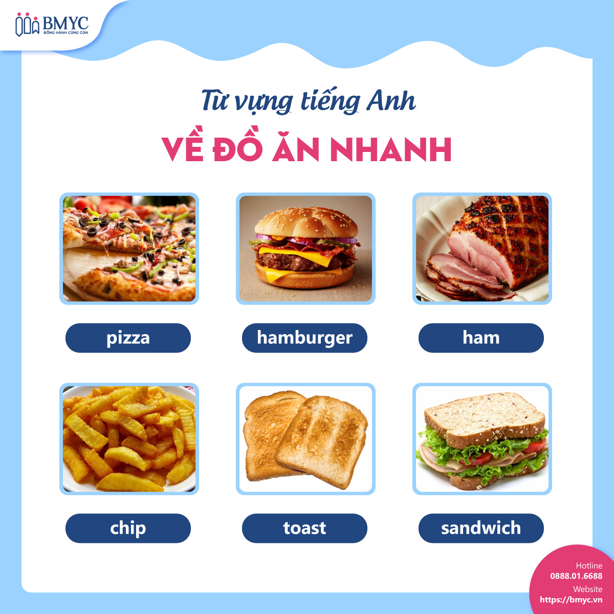 Từ vựng tiếng Anh về đồ ăn nhanh