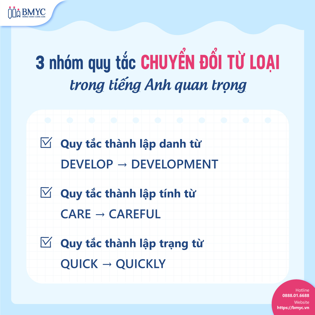 Bảng chuyển đổi từ loại trong tiếng Anh chi tiết nhất 2026