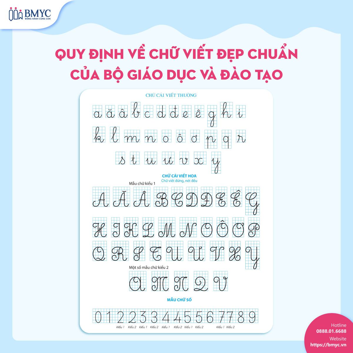 Quy định về chữ viết đẹp chuẩn của Bộ Giáo dục và Đào tạo