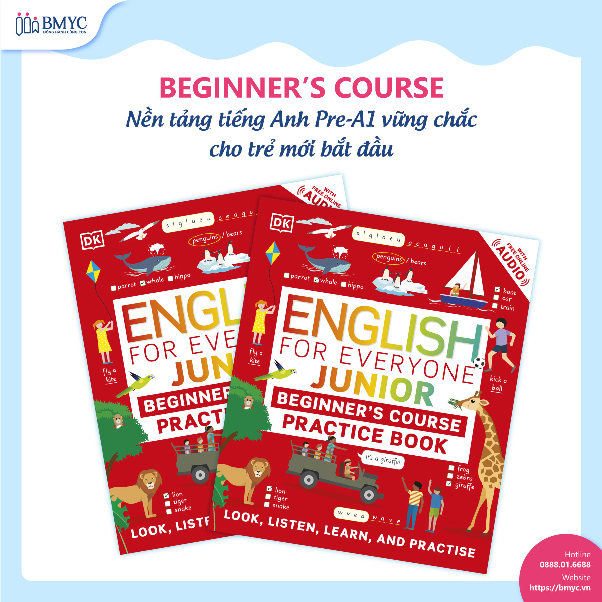 Beginner’s Course – Nền tảng tiếng Anh Pre-A1 vững chắc cho trẻ mới bắt đầu