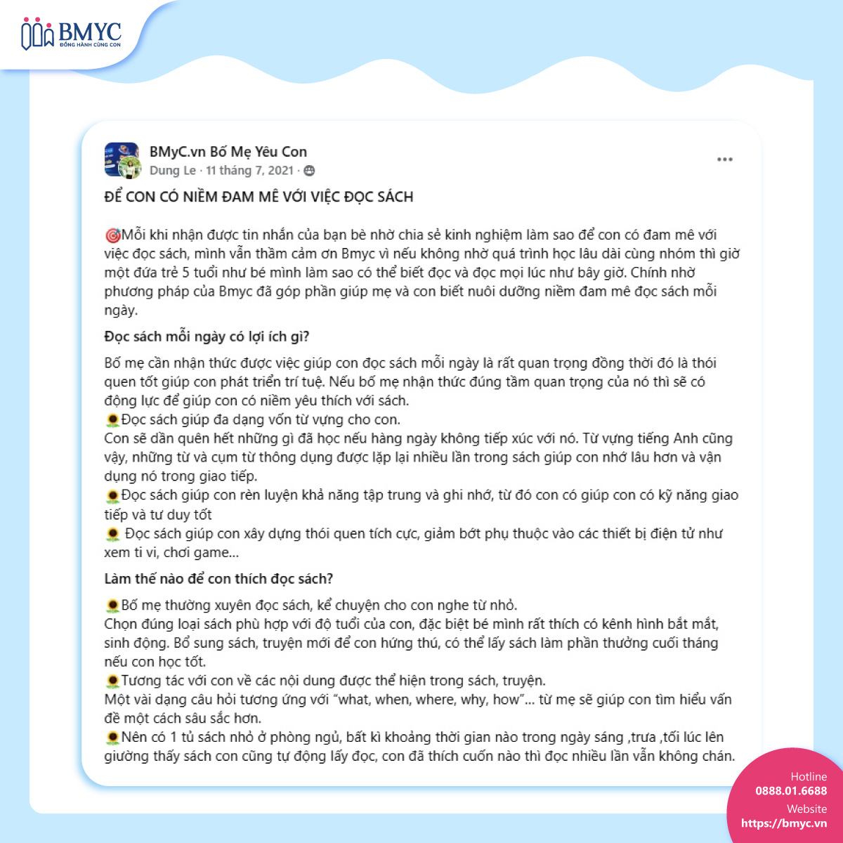 Chị Dung Lê chia sẻ 