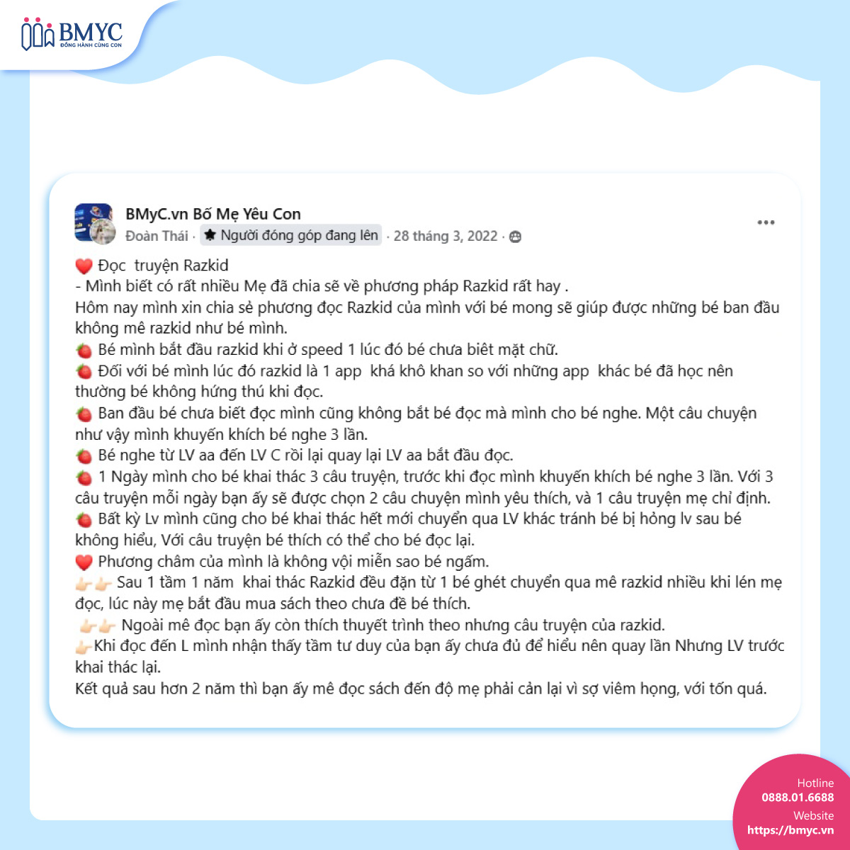 Chị Đoàn Thái chia sẻ