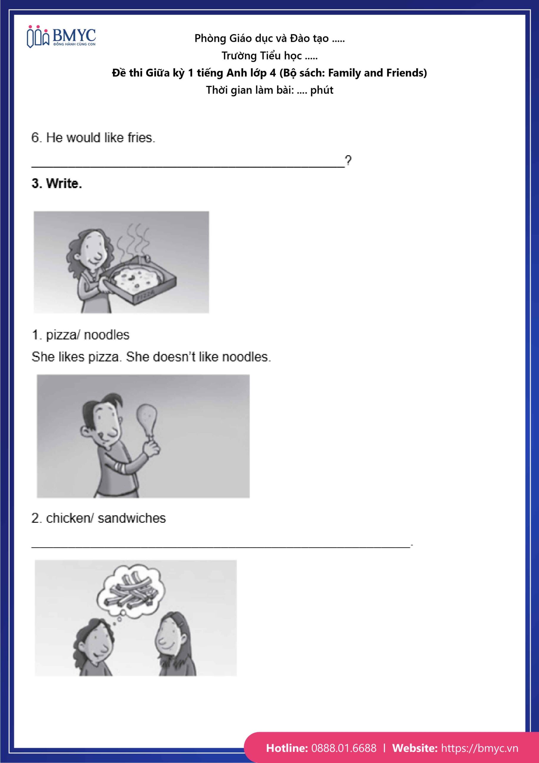 De thi TA lop 4-37 Đề số 1