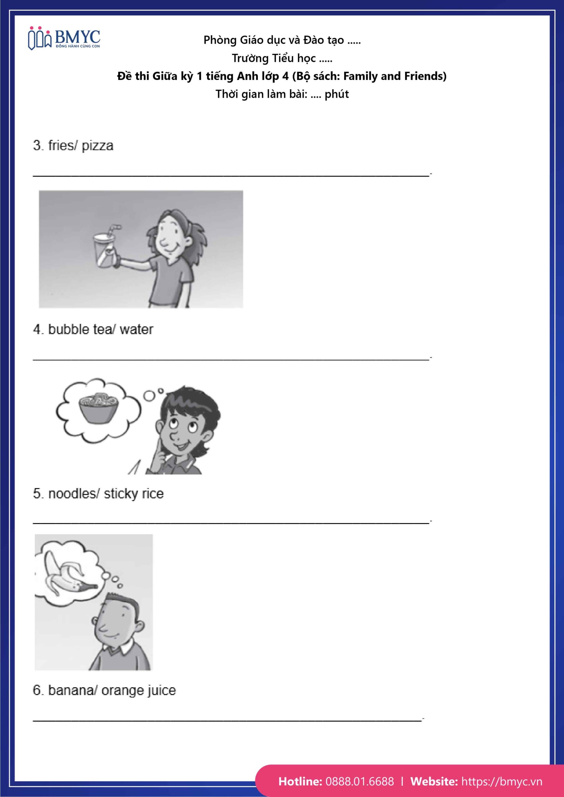 De thi TA lop 4-38 Đề số 1