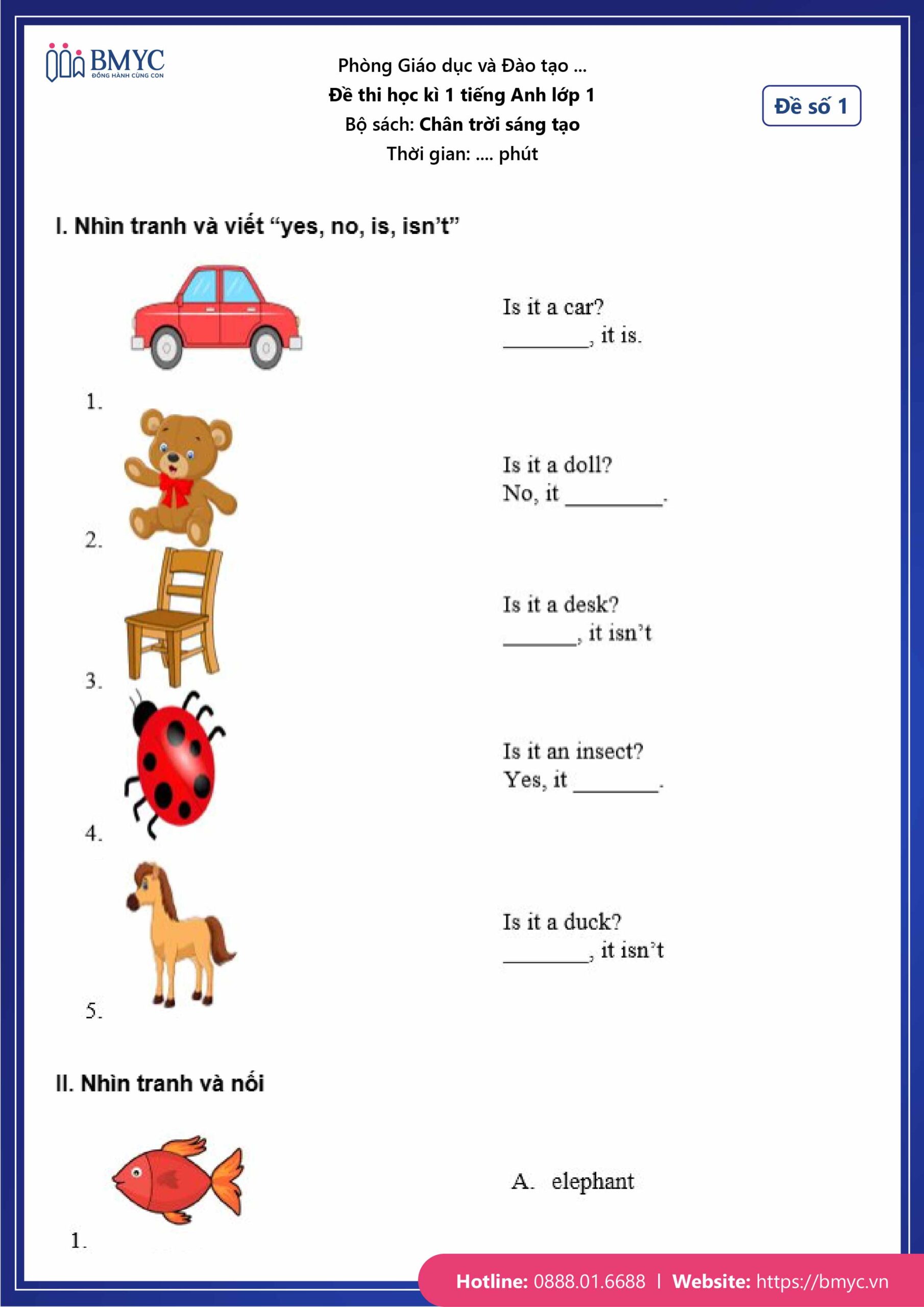 Đề số 1 Đề số 1