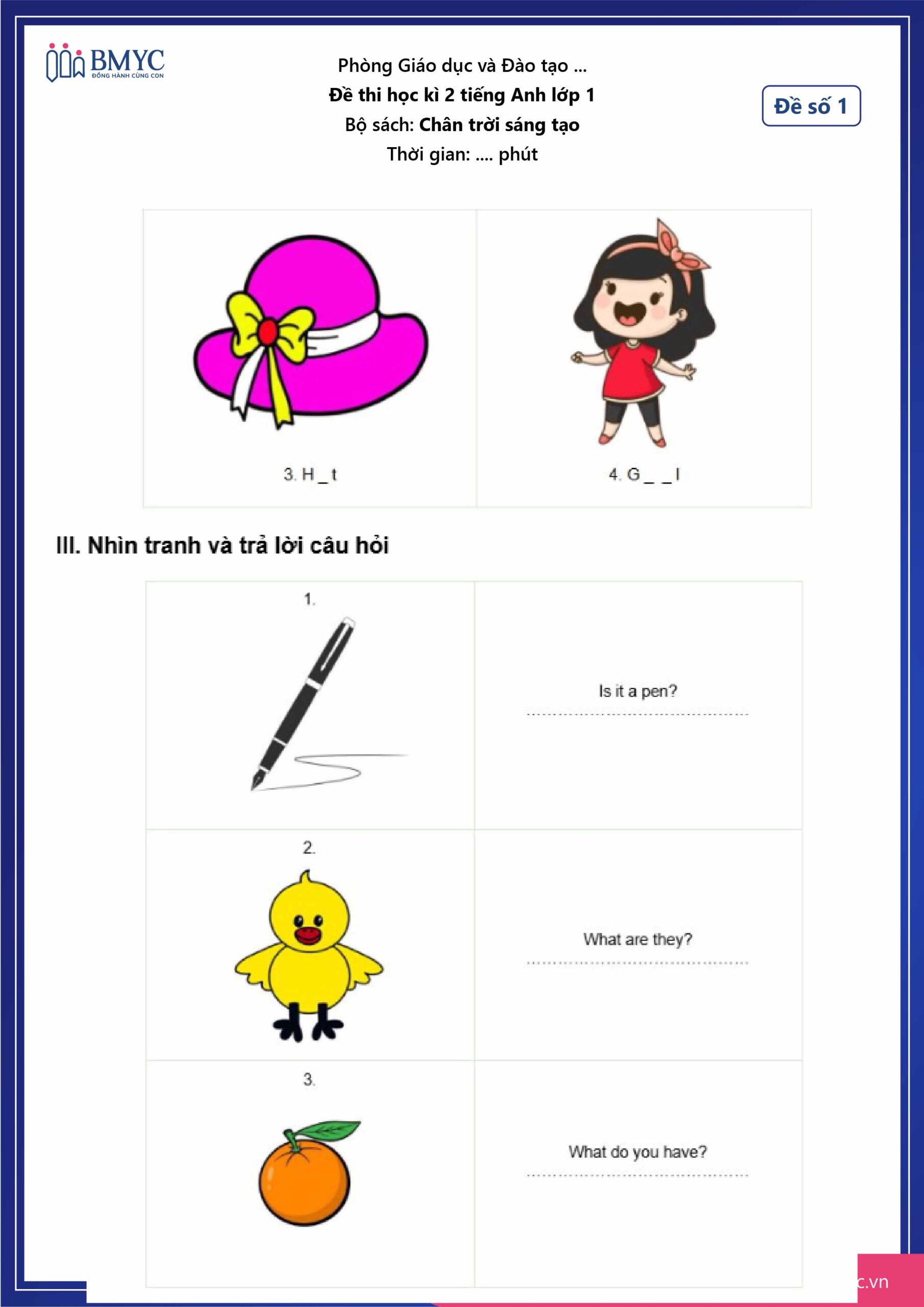 Đề số 1 Đề số 1