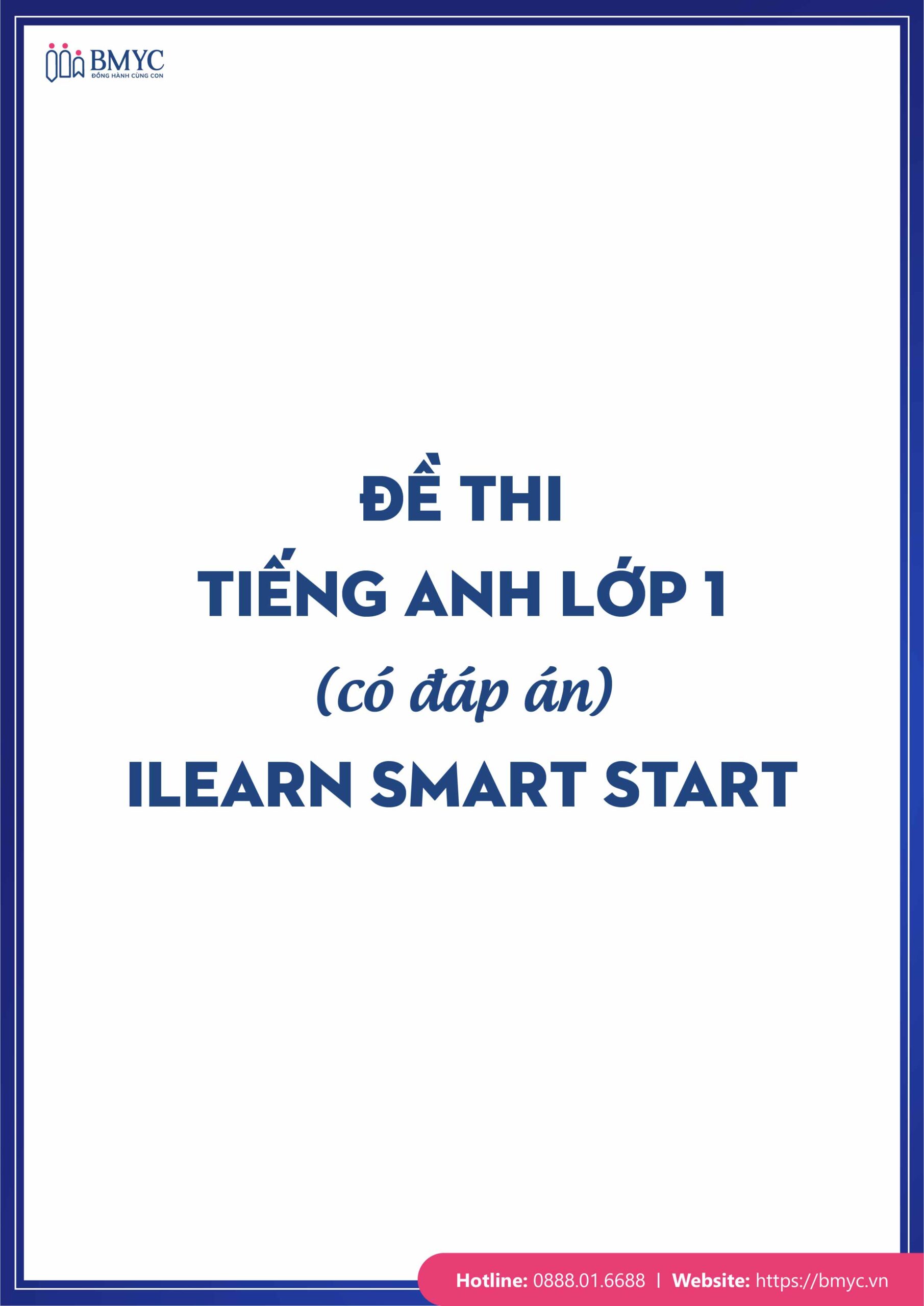 De thi tieng Anh lop 1-41 Đề thi tiếng Anh lớp 1 (có đáp án): iLearn Smart Start