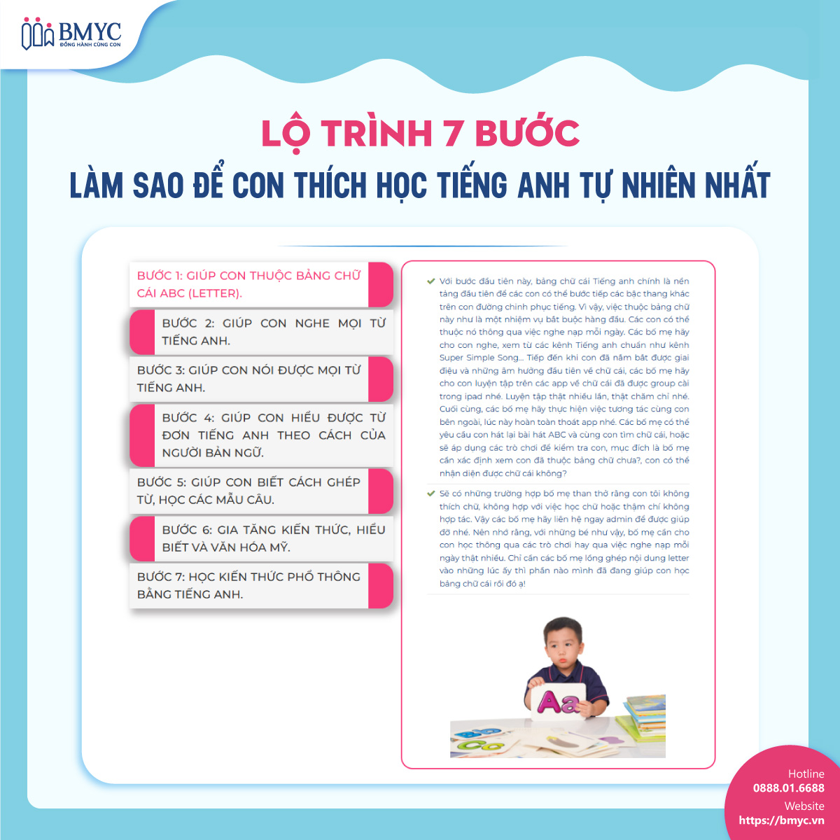 Lộ trình 7 bước: Làm sao để con thích học tiếng Anh tự nhiên nhất