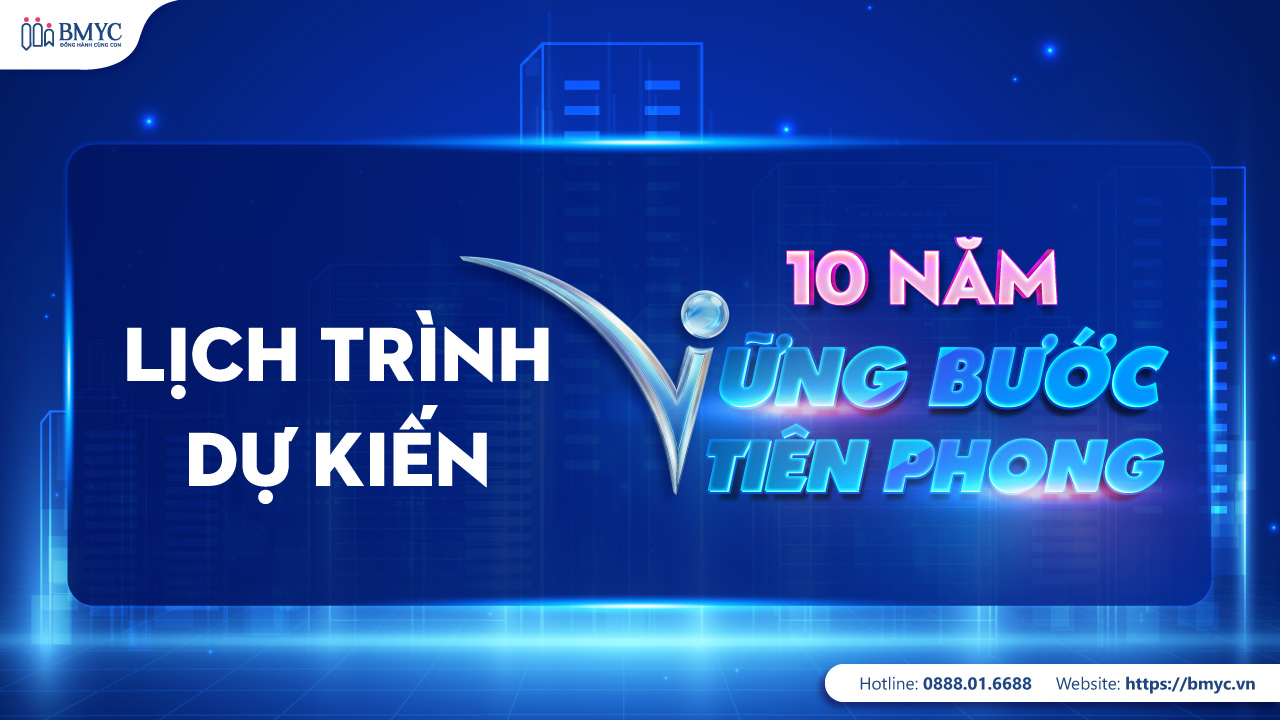 LỊCH TRÌNH DỰ KIẾN 10 NĂM: VỮNG BƯỚC TIÊN PHONG