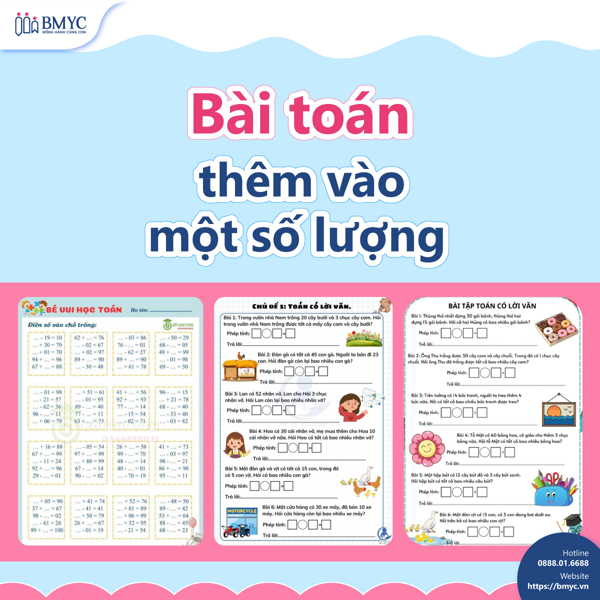 Bài toán thêm vào một số lượng Bài toán thêm vào một số lượng