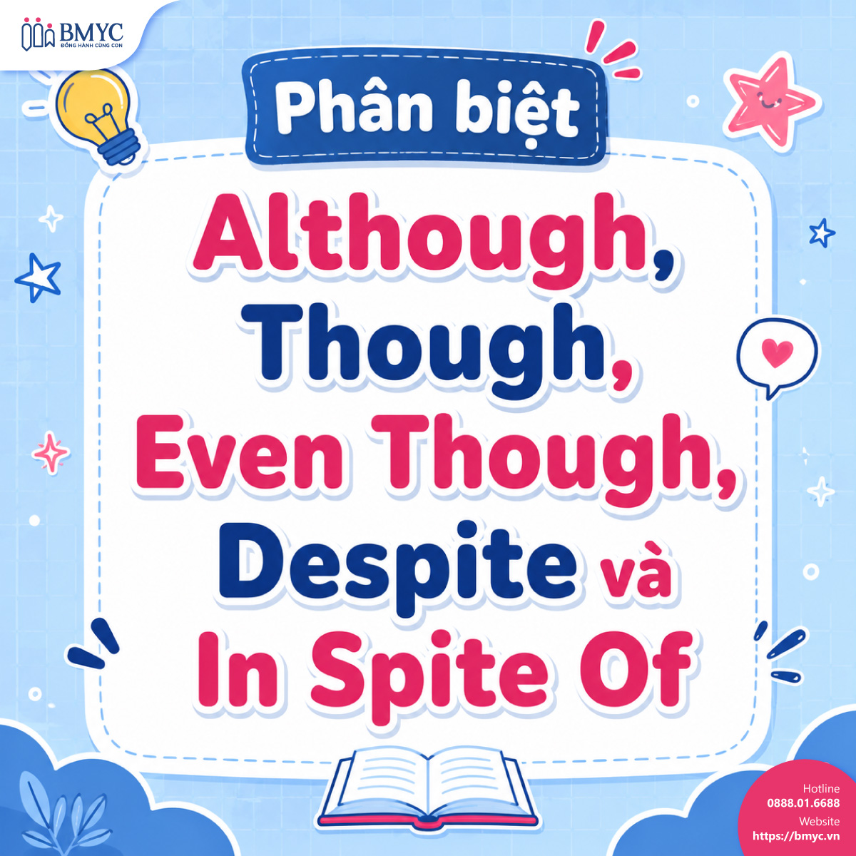 Phân biệt Although, Though, Even Though, Despite và In Spite Of