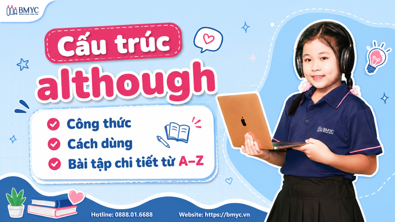 Cấu trúc although: Công thức, cách dùng và bài tập chi tiết từ A–Z