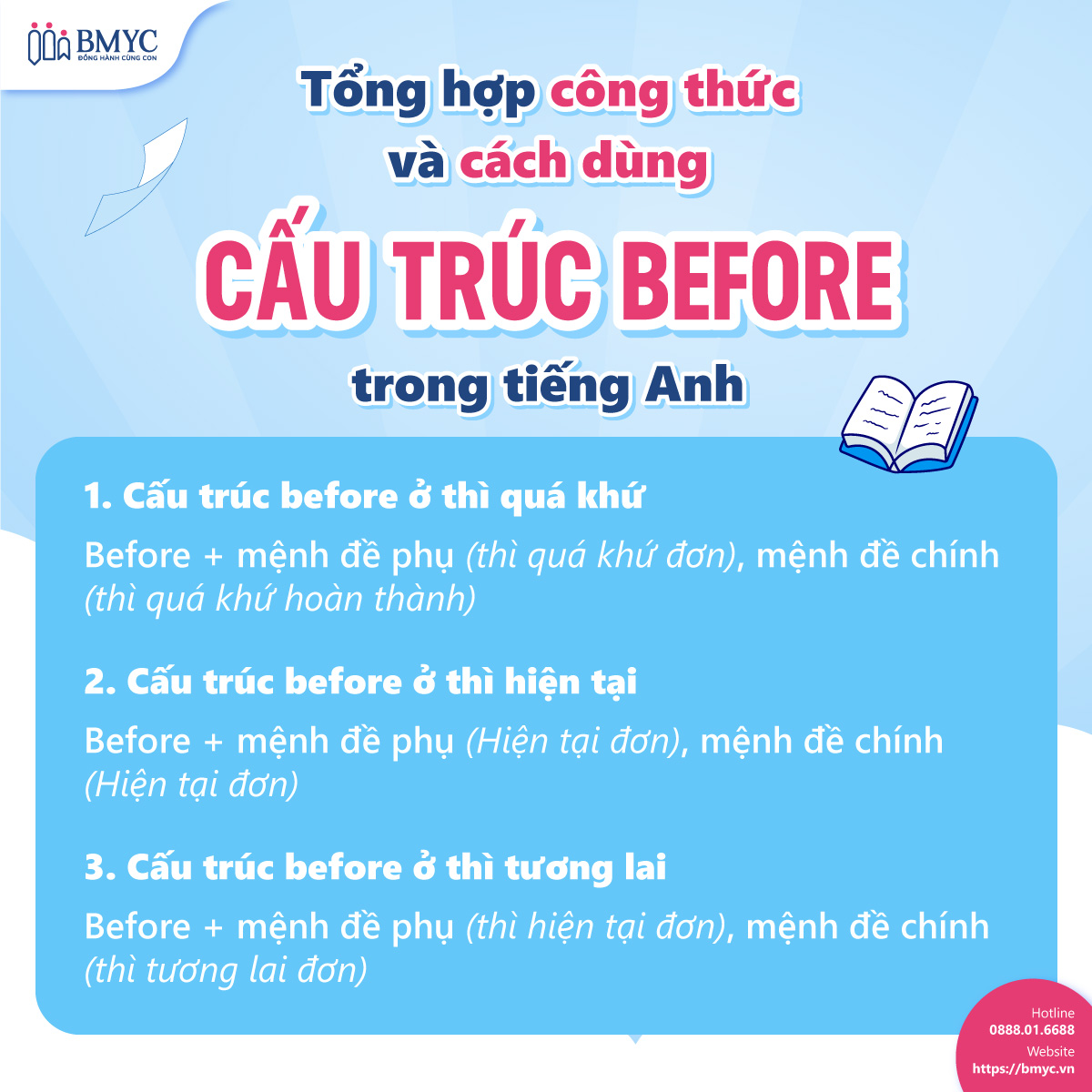 Tổng hợp công thức và cách dùng cấu trúc before trong tiếng Anh 