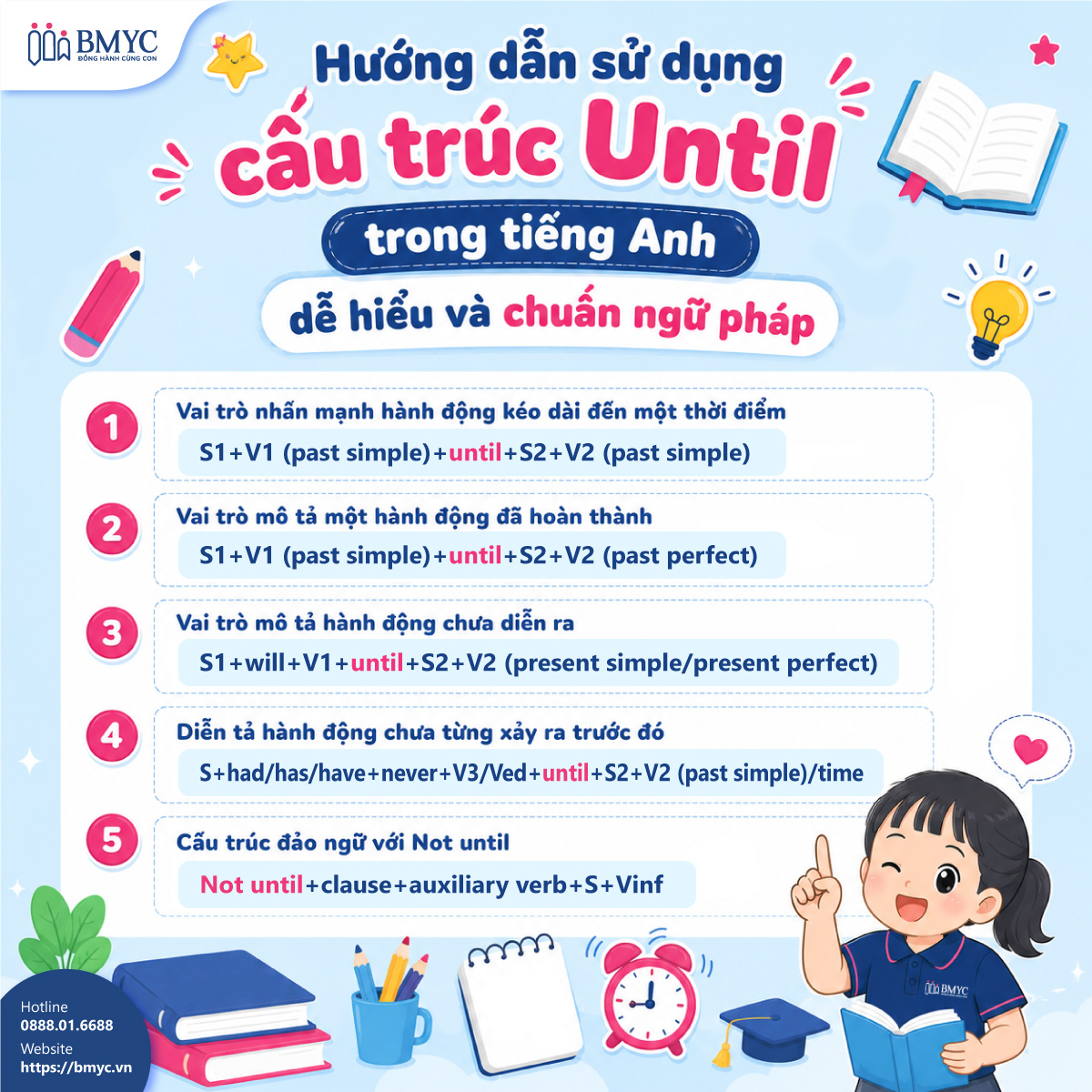 Hướng dẫn sử dụng cấu trúc Until trong tiếng Anh dễ hiểu và chuẩn ngữ pháp 