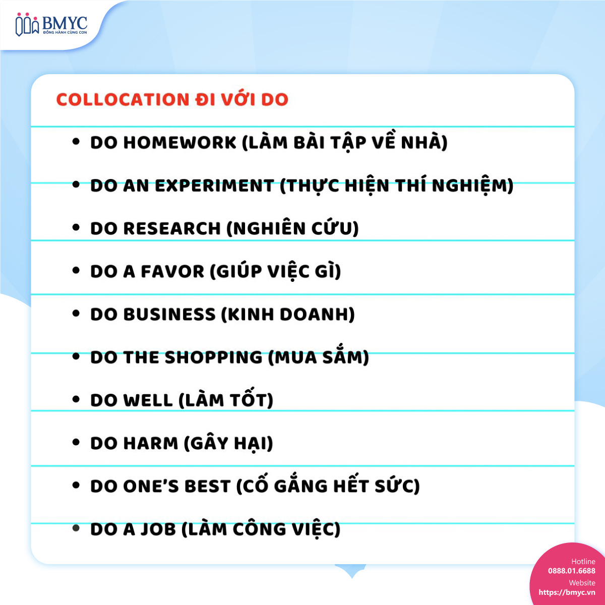 Collocation với Do Collocation với Do