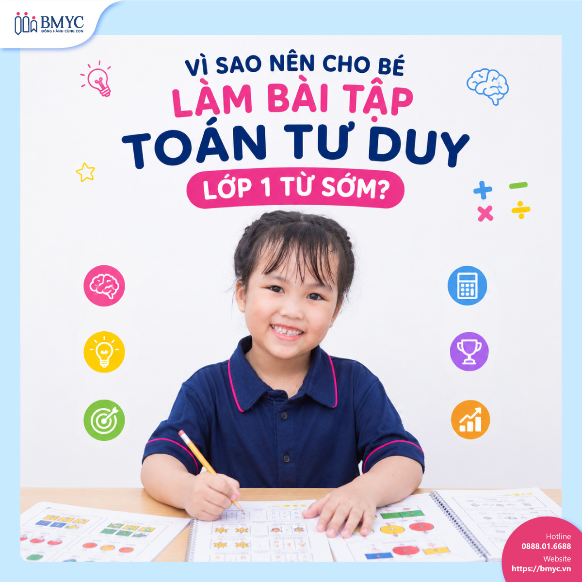 Vì sao nên cho bé làm bài tập toán tư duy lớp 1 từ sớm?