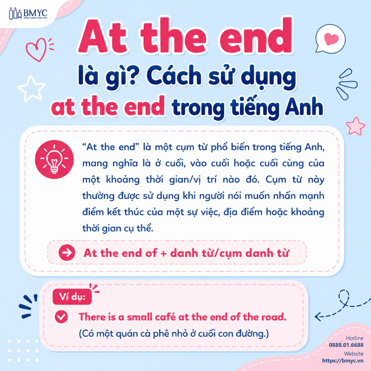 At the end là gì? Cách sử dụng at the end trong tiếng Anh
