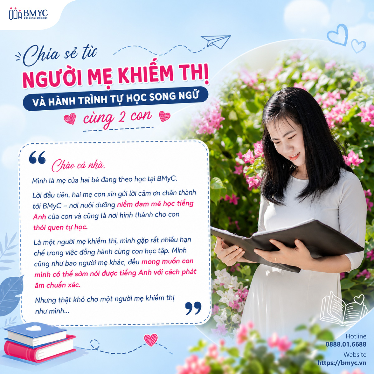 Phụ huynh Mai Thùy chia sẻ 