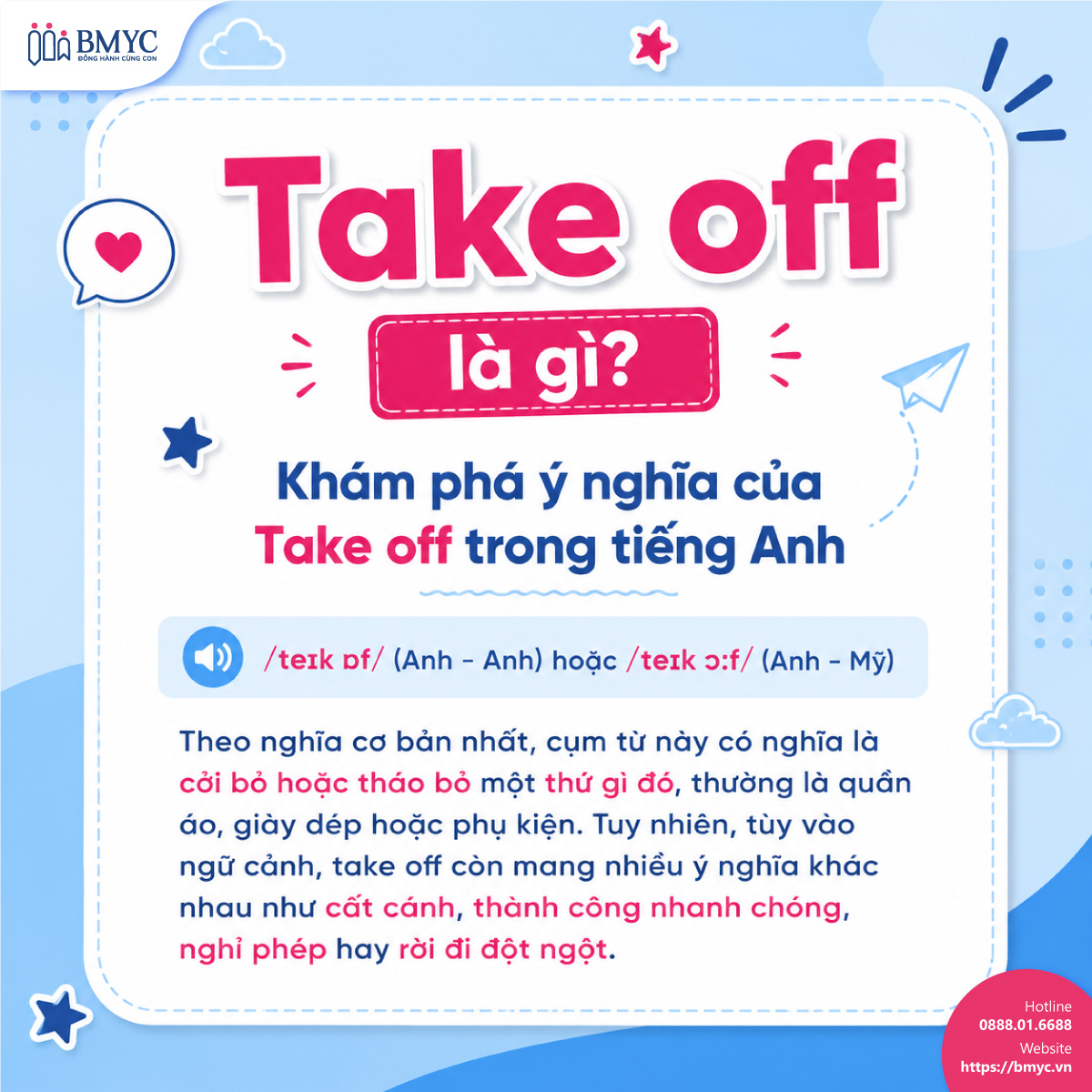 Take off là gì? Khám phá ý nghĩa của Take off trong tiếng Anh 