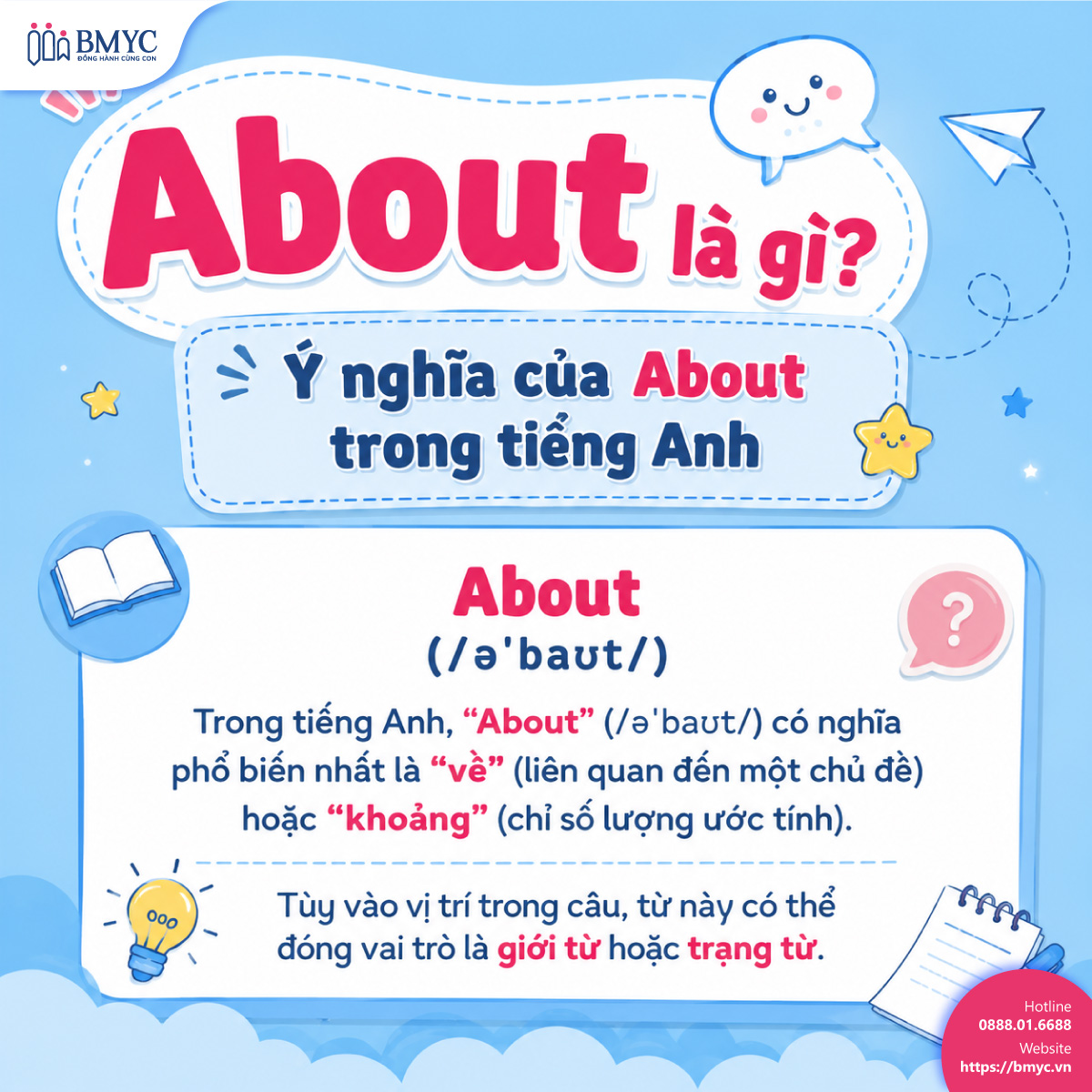 About là gì? Ý nghĩa của About trong tiếng Anh