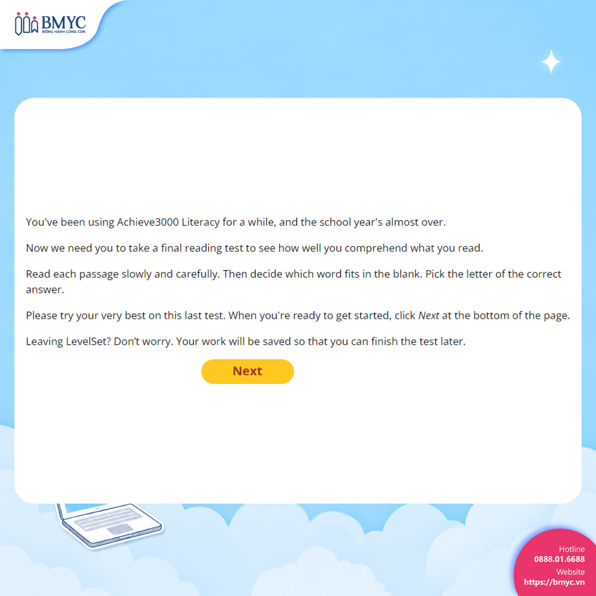 Bài kiểm tra đầu vào - LevelSet assessment