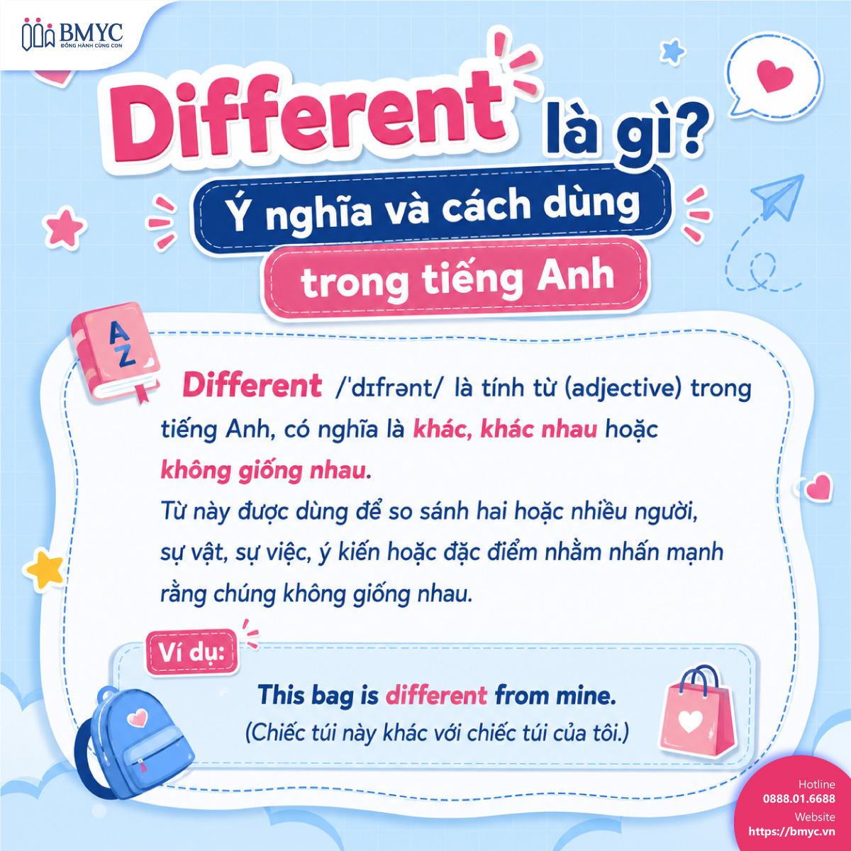 Different là gì? Ý nghĩa và cách dùng trong tiếng Anh