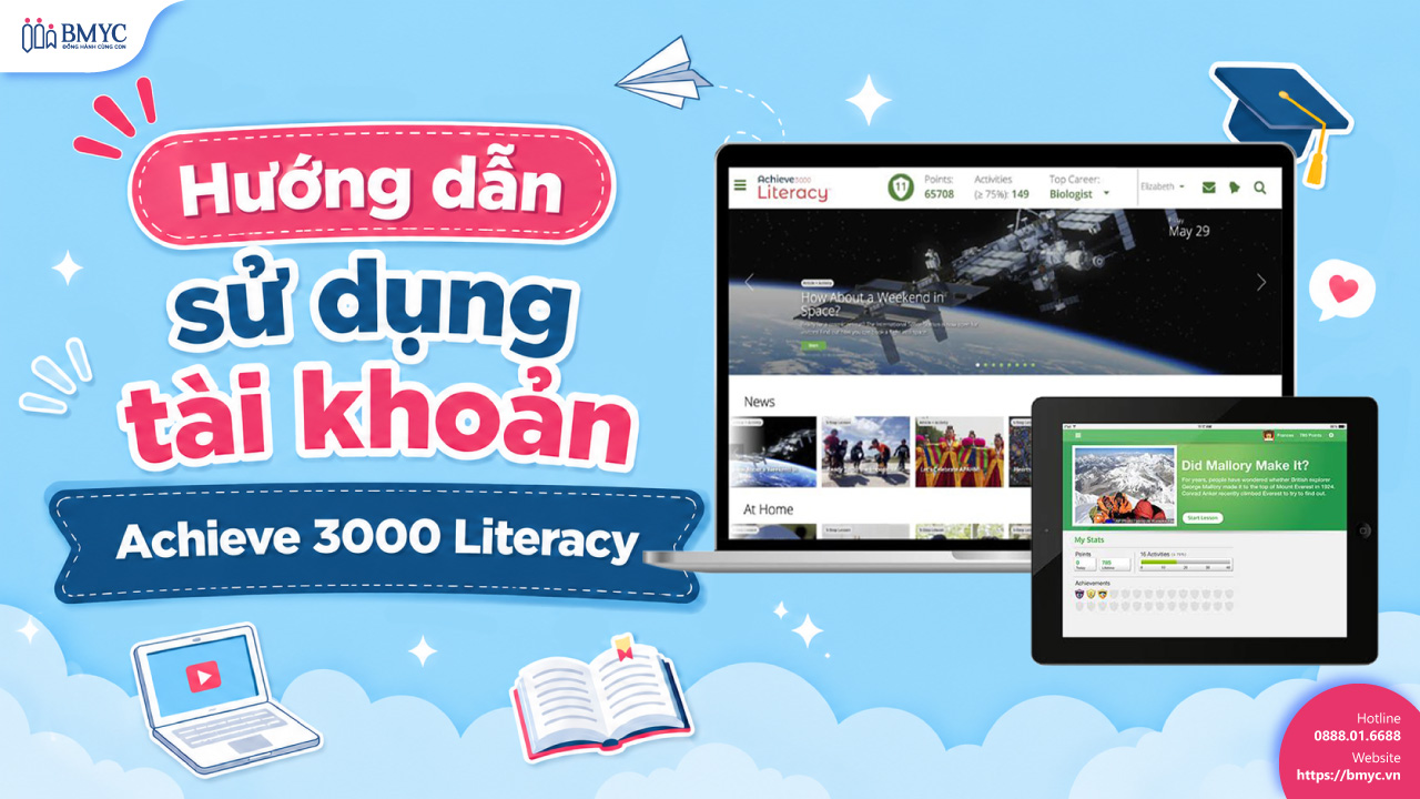 Hướng dẫn sử dụng tài khoản Achieve 3000 Literacy