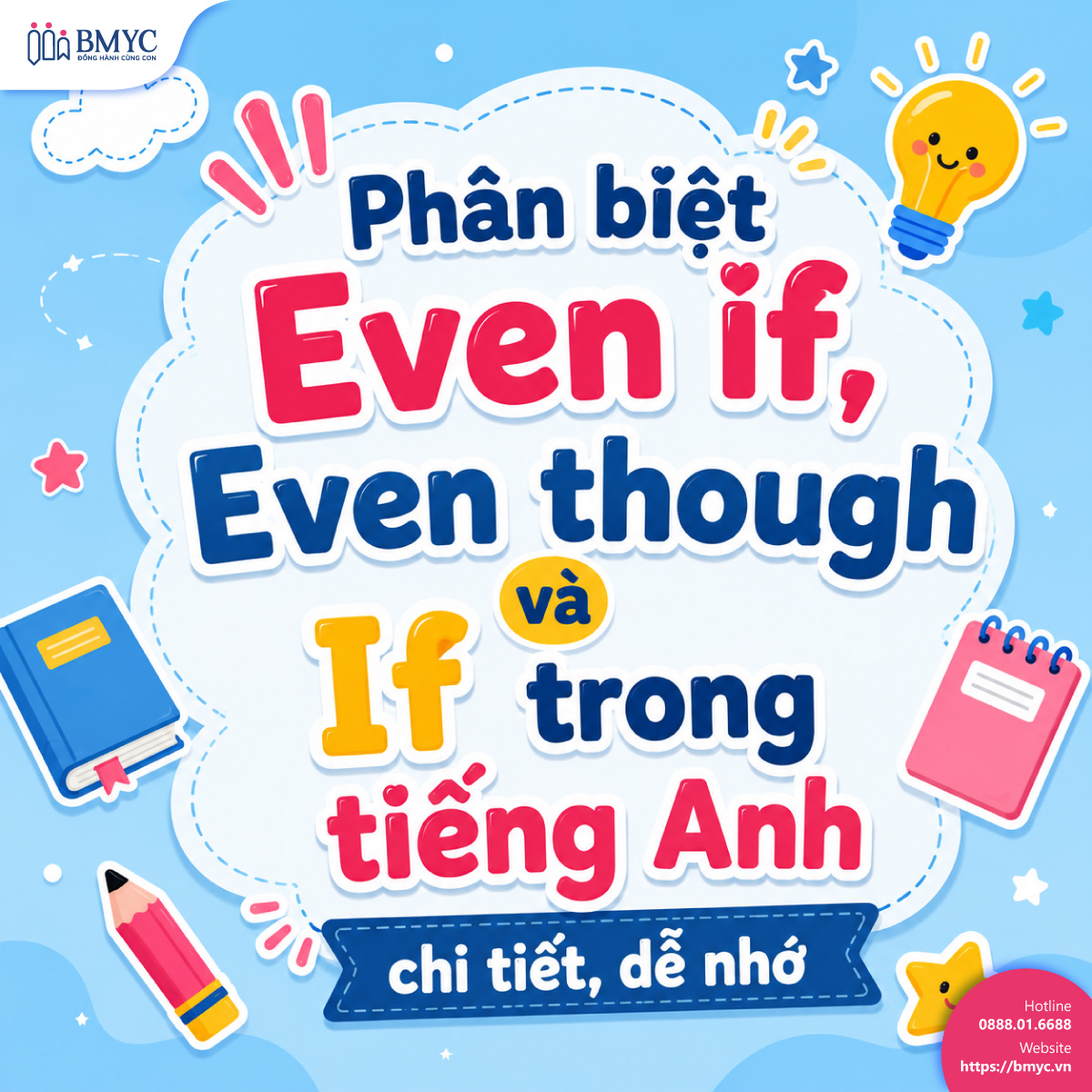 Phân biệt Even if, Even though và If trong tiếng Anh chi tiết, dễ nhớ