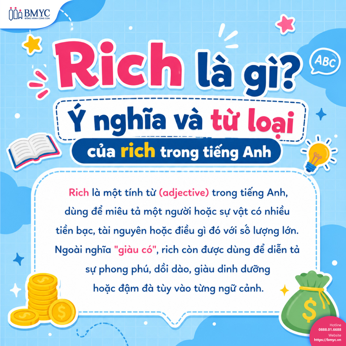Rich là gì? Ý nghĩa và từ loại của rich trong tiếng Anh