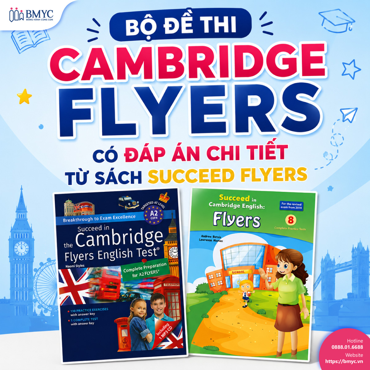 Bộ đề thi Cambridge Flyers có đáp án chi tiết từ sách Succeed Flyers