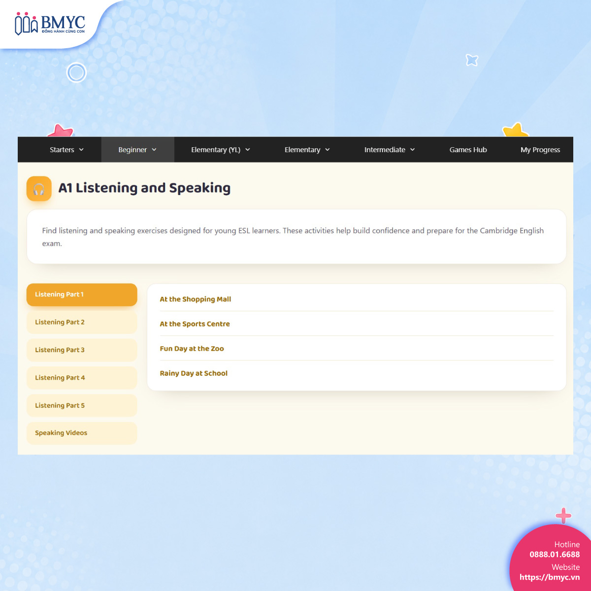 Đề thi Cambridge Movers Listening