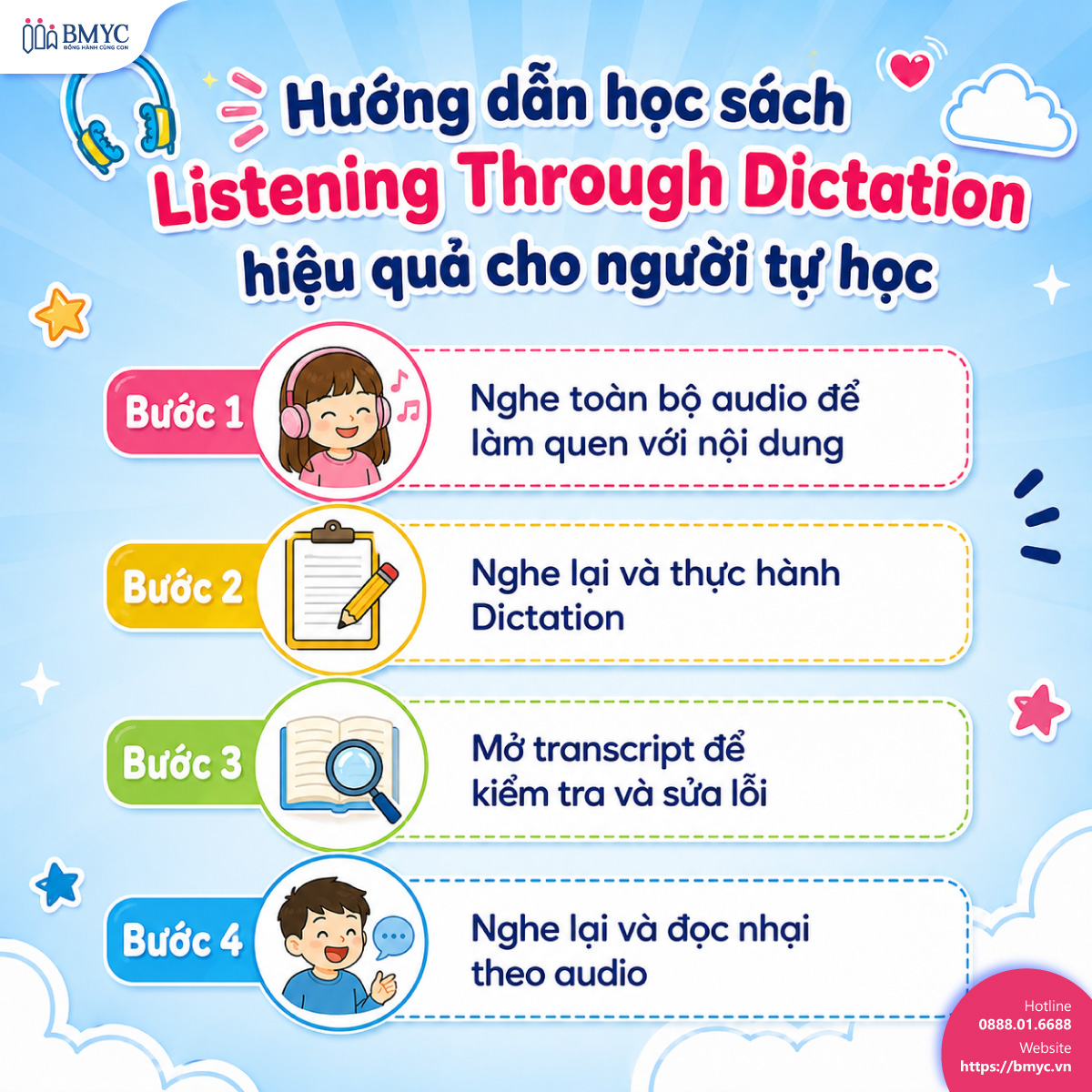Hướng dẫn học sách Listening Through Dictation hiệu quả cho người tự học