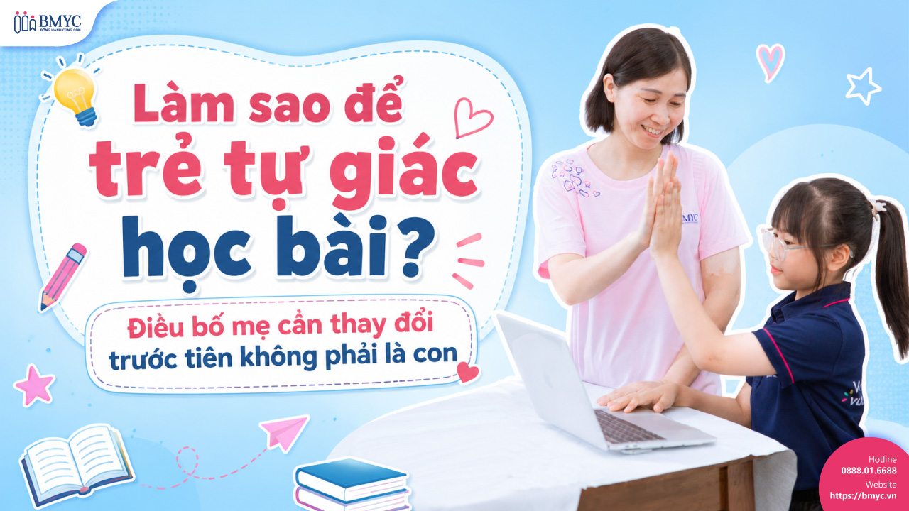 Làm sao để trẻ tự giác học bài? Điều bố mẹ cần thay đổi trước tiên không phải là con