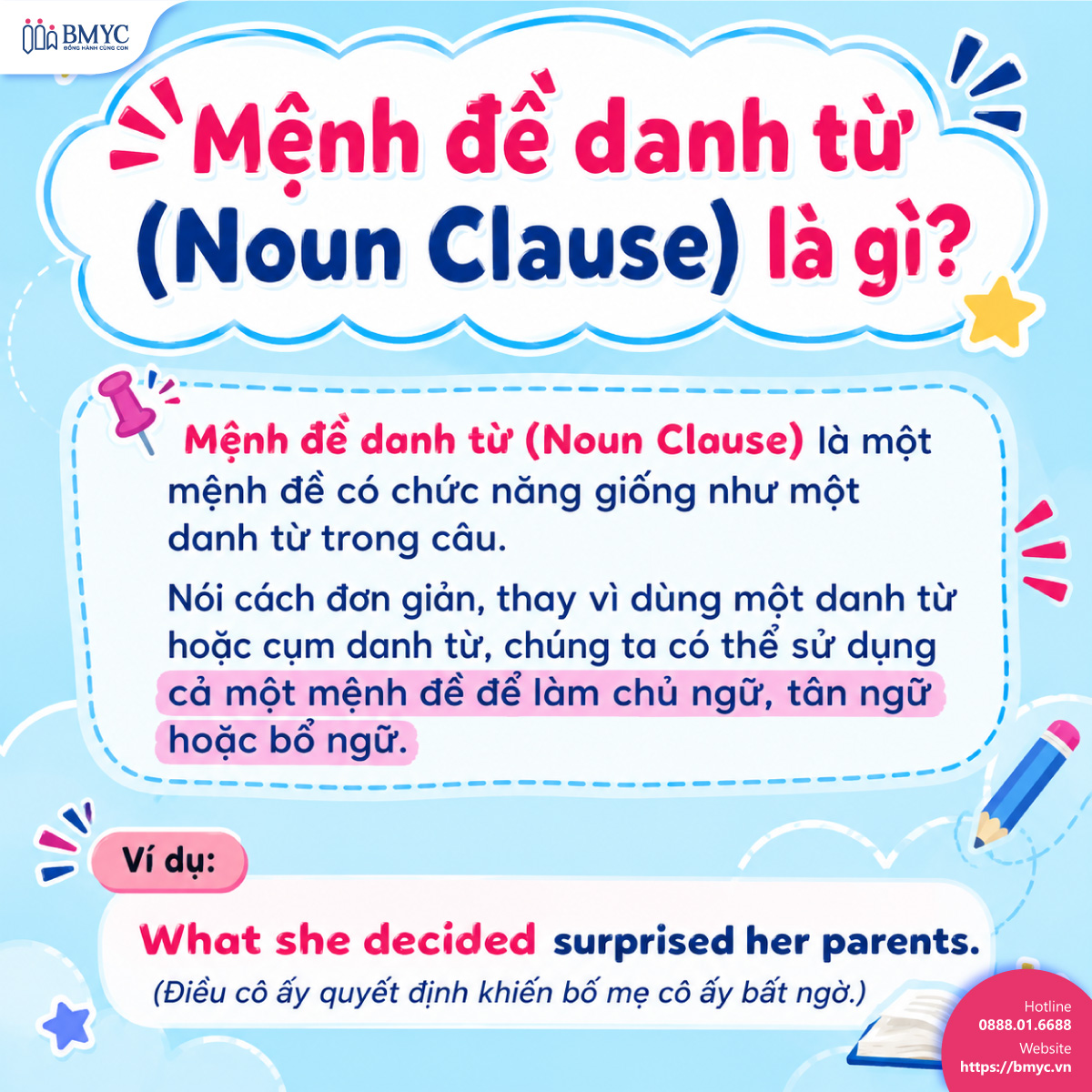 Mệnh đề danh từ (Noun Clause) là gì? Mệnh đề danh từ (Noun Clause) là gì?