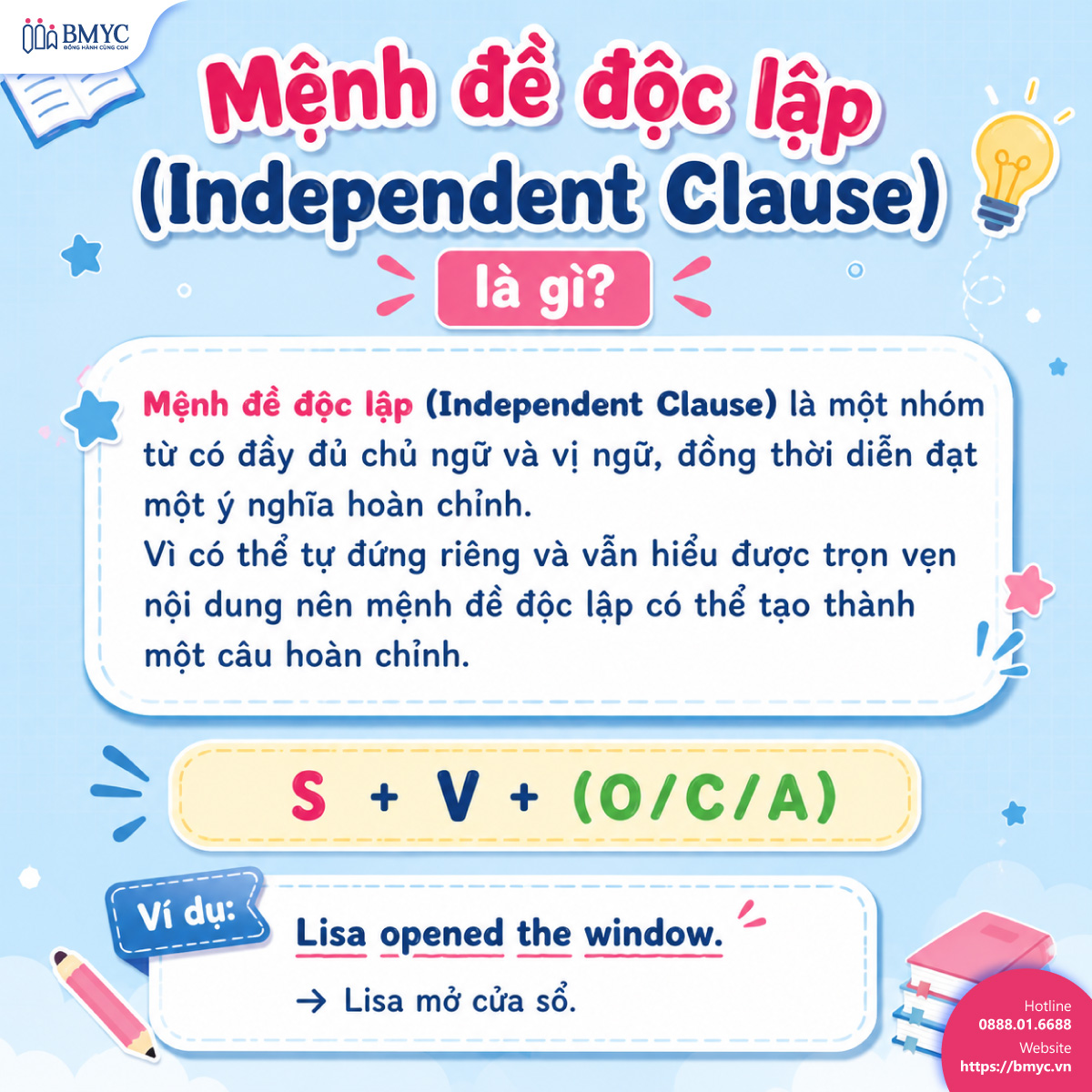Mệnh đề độc lập (Independent Clause) là gì? 