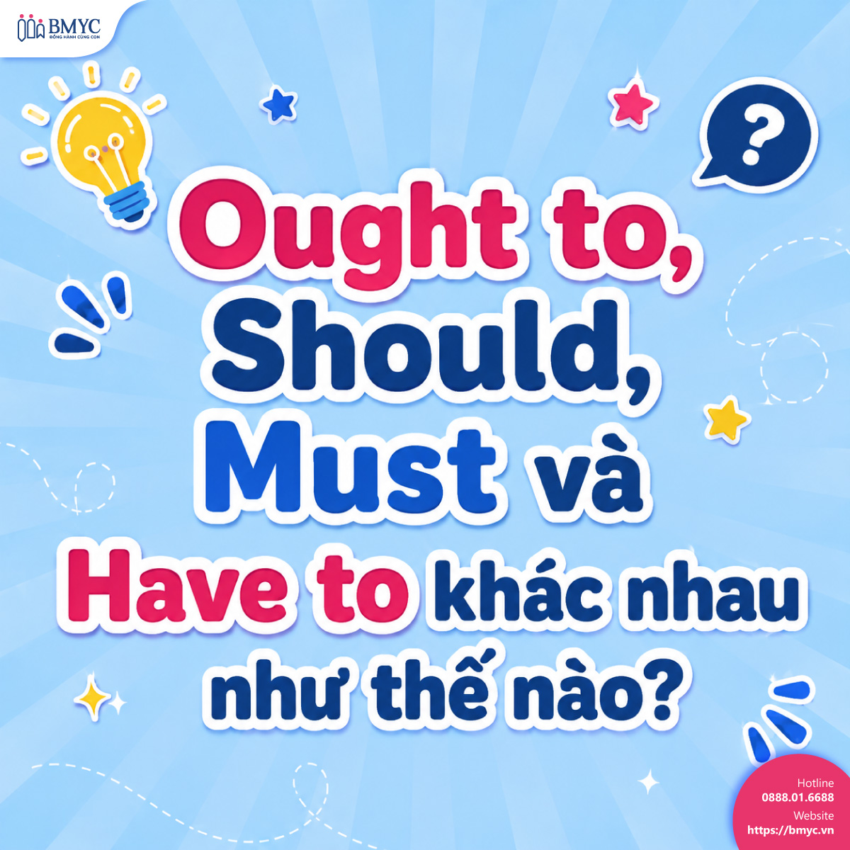 Ought to, Should, Must và Have to khác nhau như thế nào?
