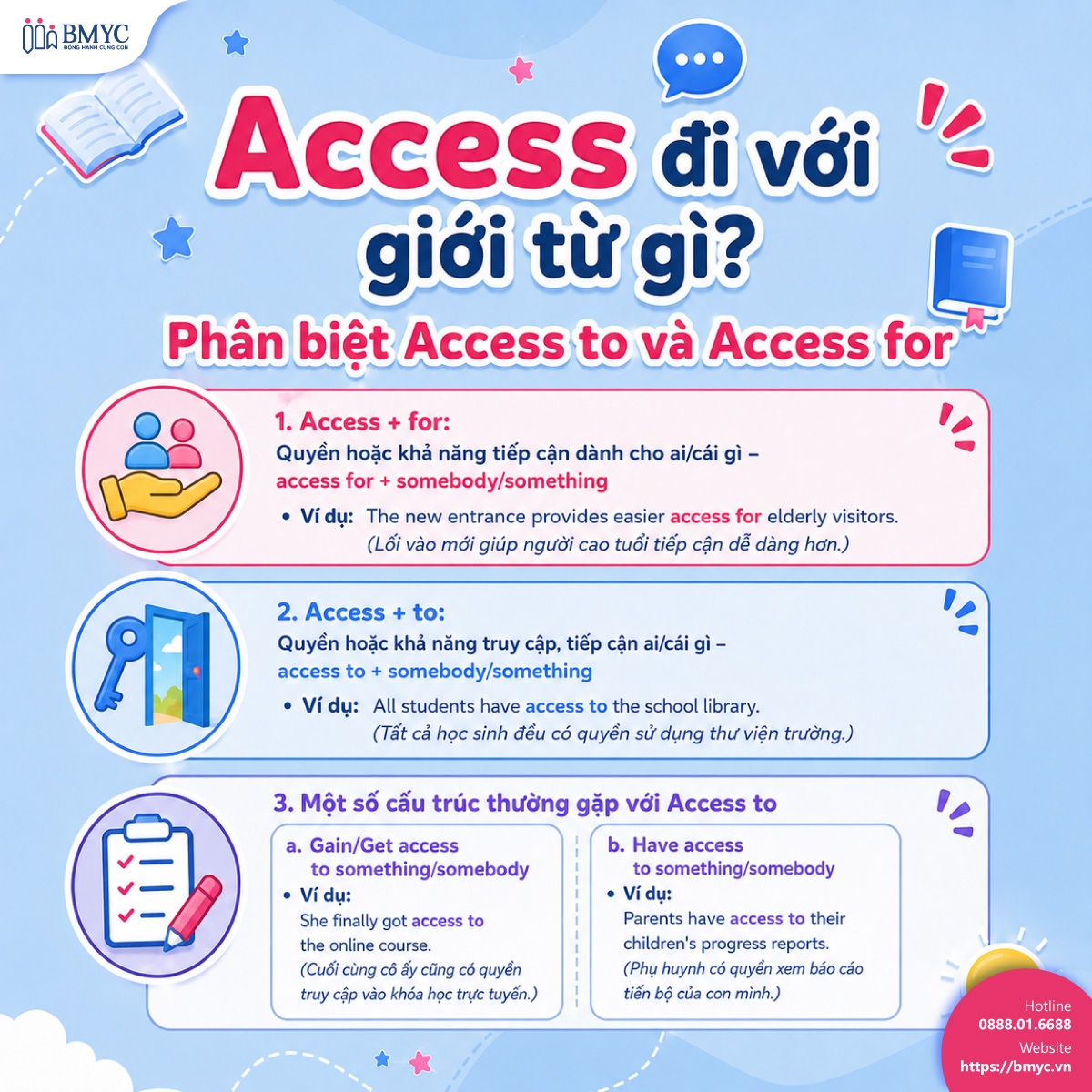 Access đi với giới từ gì? Phân biệt Access to và Access for