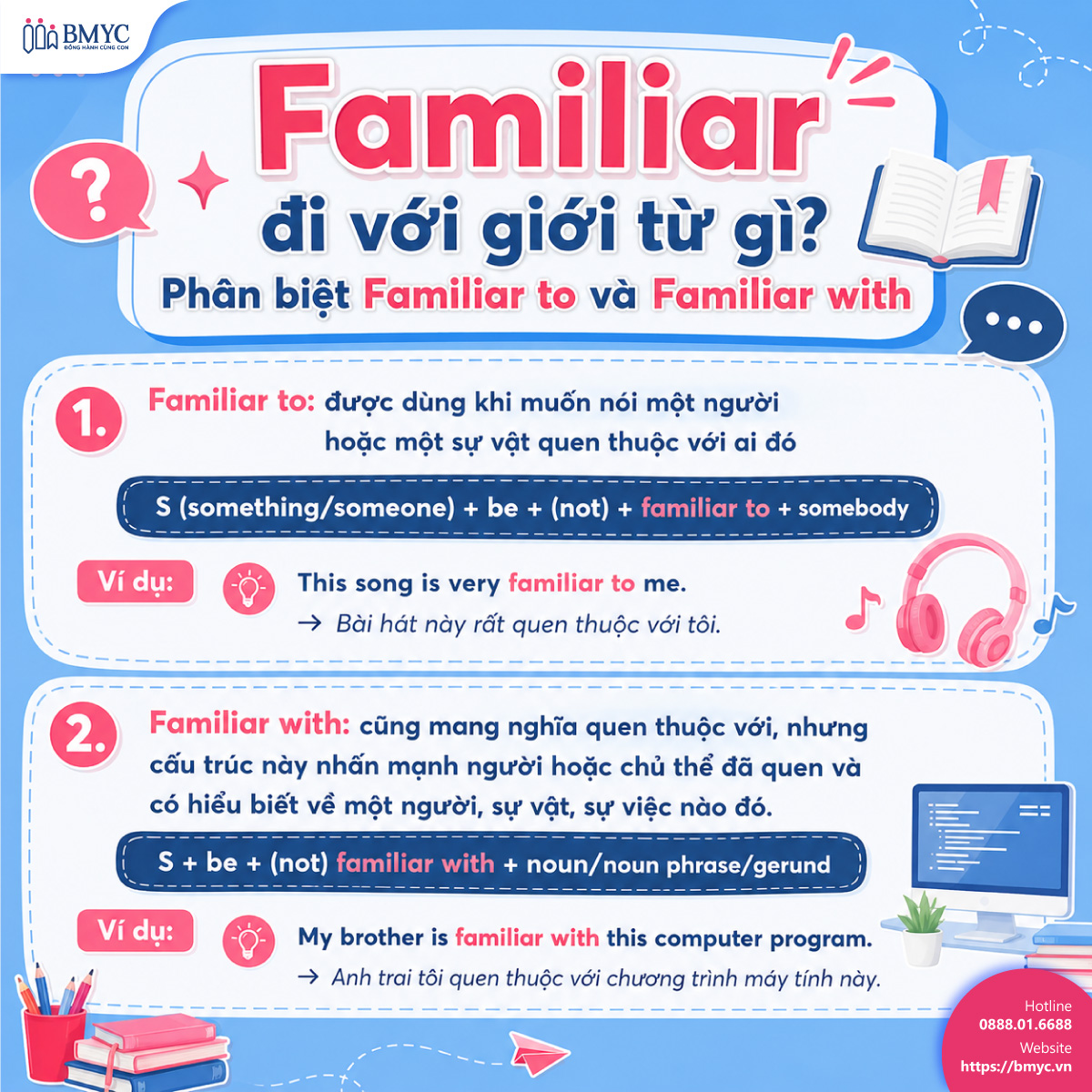 Familiar đi với giới từ gì? Phân biệt Familiar to và Familiar with