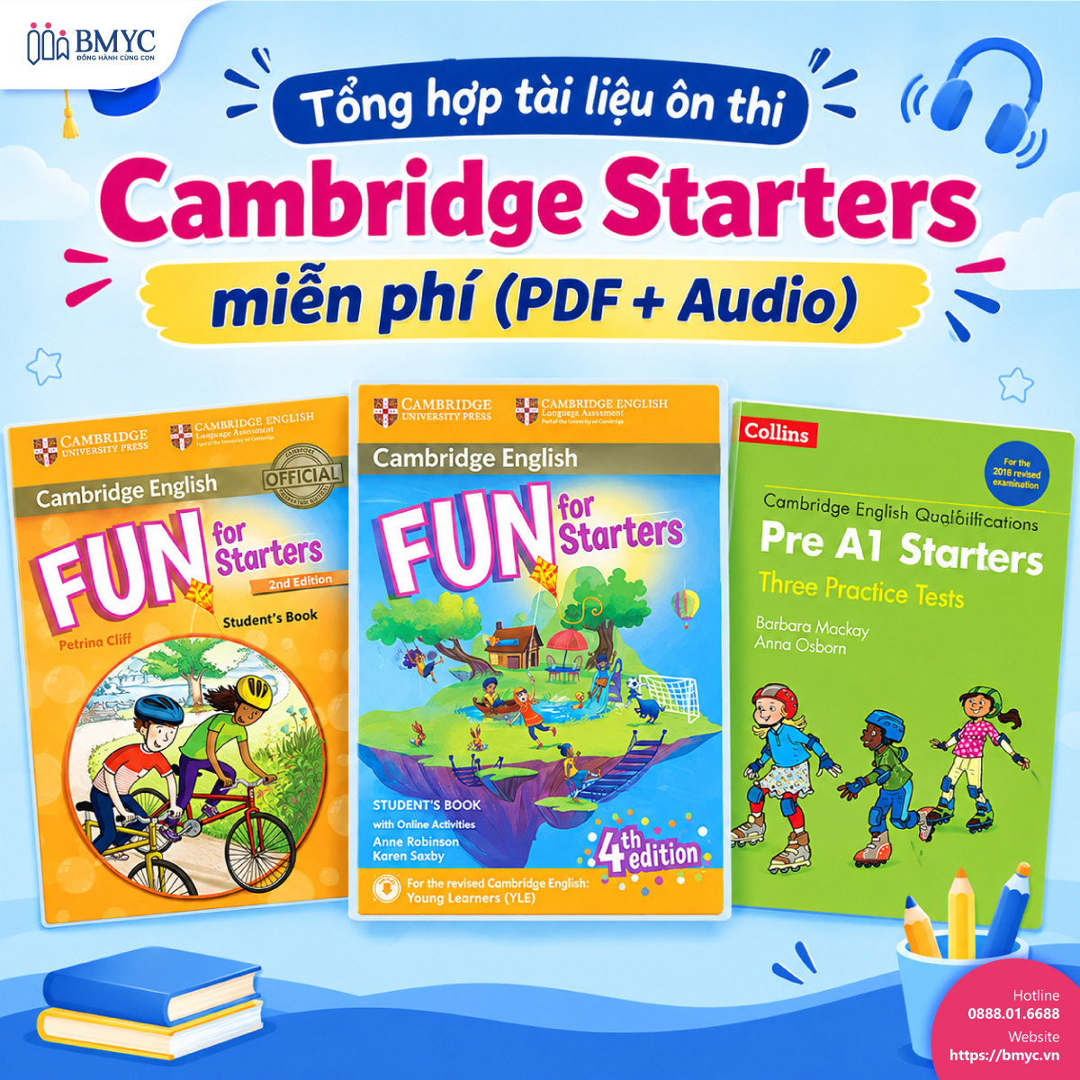 Tổng hợp tài liệu ôn thi Cambridge Starters miễn phí (PDF + Audio) 